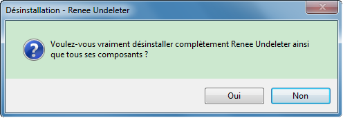 Désinstaller le programme depuis l'ordinateur- Rene.E Lab