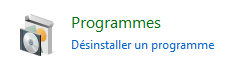 Désinstaller un programme sur Windows 10