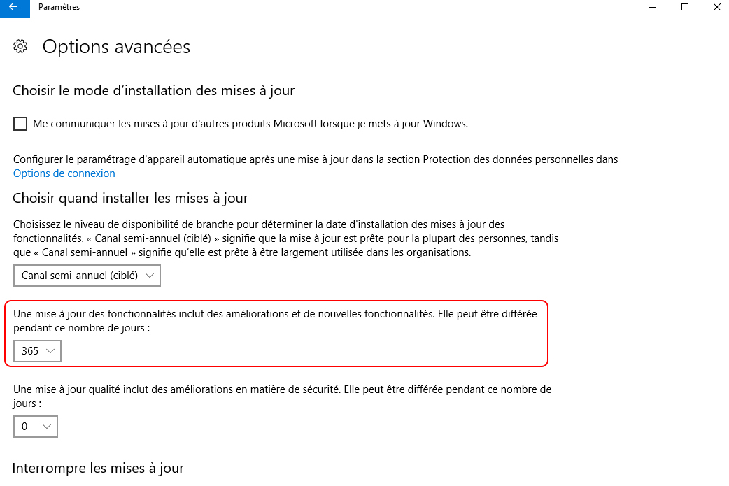 Repousser la date de mise à jour Windows 10 - Renee Becca