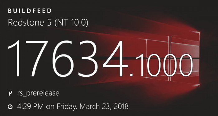 Mise à jour de Windows 10 Redstone 5 Build 17634 - Rene.E Lab