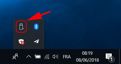 Disparition de l'icône USB
