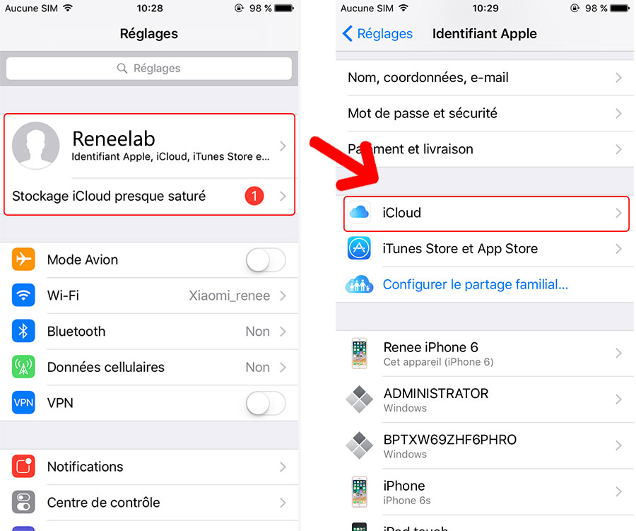 Sauvegarder les SMS sur iCloud-1