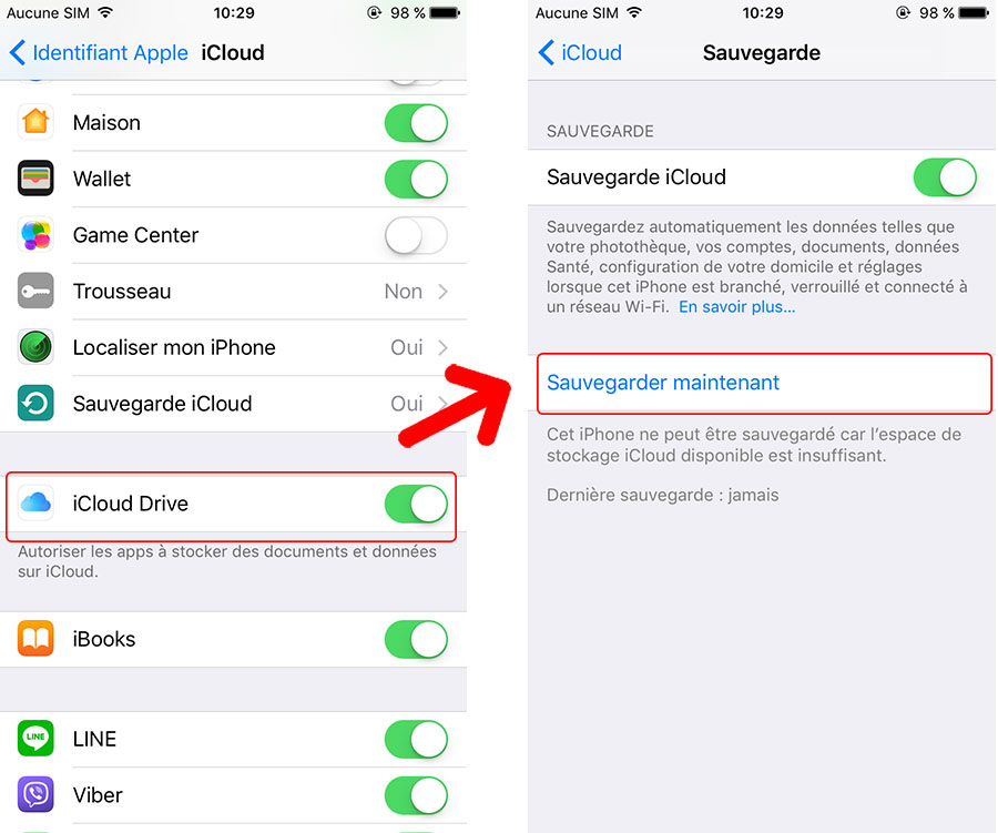 Sauvegarder les SMS sur iCloud-2