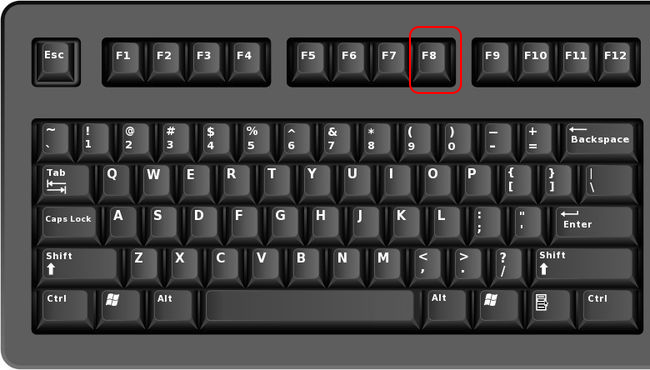 touche F8 du clavier