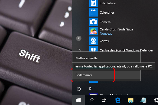 redémarrer le PC