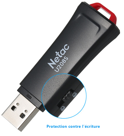 Clé USB avec protection contre l'écriture