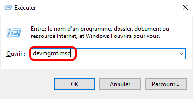 commande devmgmt pour ouvrir le gestionnaire de disques