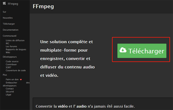 télécharger ffmpeg