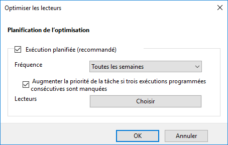 Planification d'optimisation