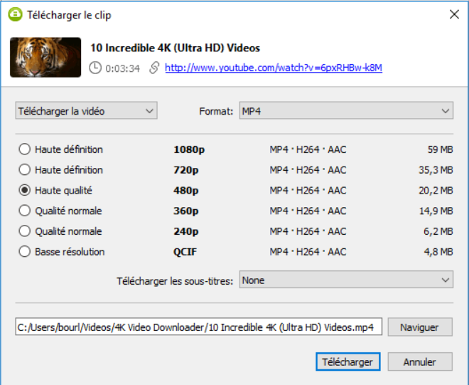 télécharger vidéo avec 4k downloader