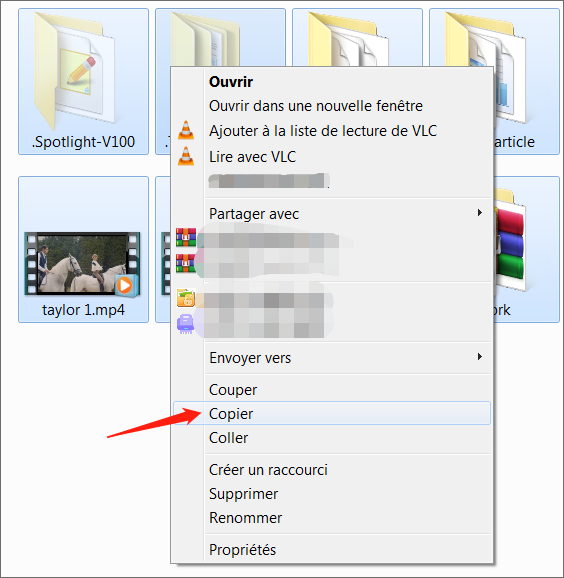 copier et coller les fichiers dans la carte SD directement sous windows