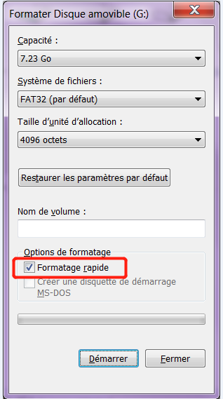 formater la carte sd rapidement et récupérer les données de la carte SD formatée