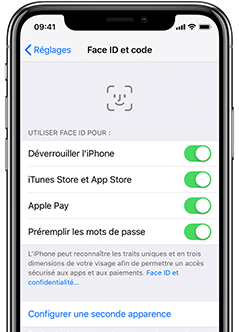 Définir le code de verrouillage d'iPhone