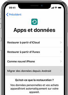 Sauvegarder l'appareil iOS