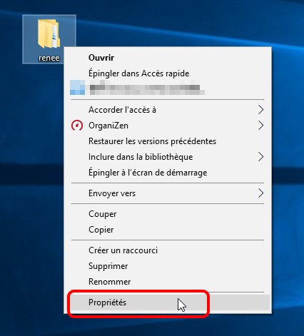 mettre un mot de passe sur le dossier sous Windows