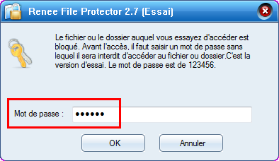 taper le mot de passe pour ouvrir le fichier bloqué