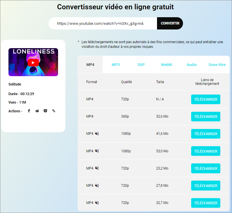 télécharger la vidéo YouTube via le site VidPaw en ligne