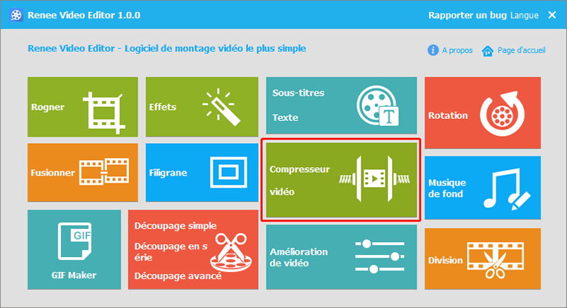 compresser la vidéo avec Renee Video Editor