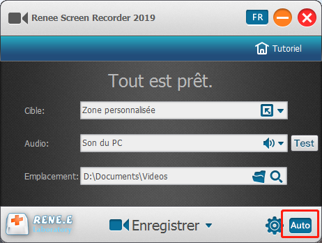 la fonction d'auto-enregistrement