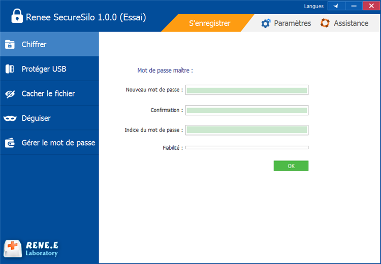 définir le mot de passe maître de logiciel