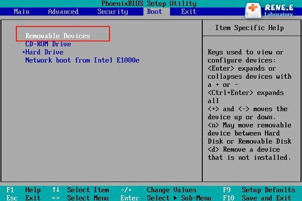 démarrer à partir de la clé USB bootable