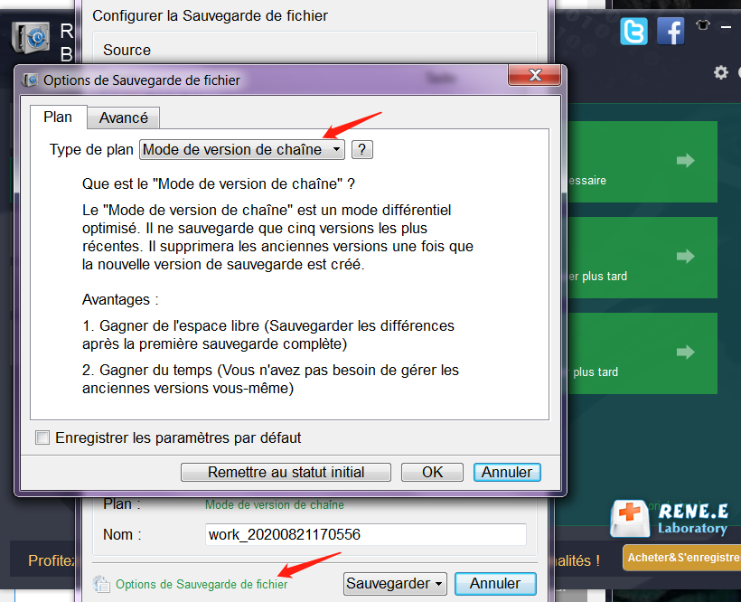 choisir un plan de sauvegarde