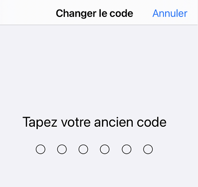 taper votre ancien code