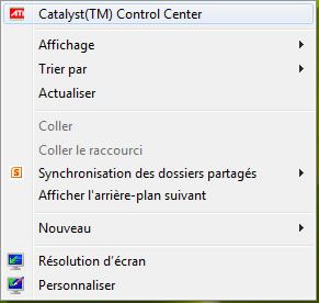 sélectionner Catalyst Control Center