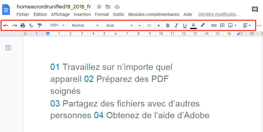les outils d'édition