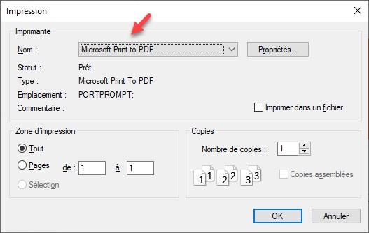 imprimer la page en PDF