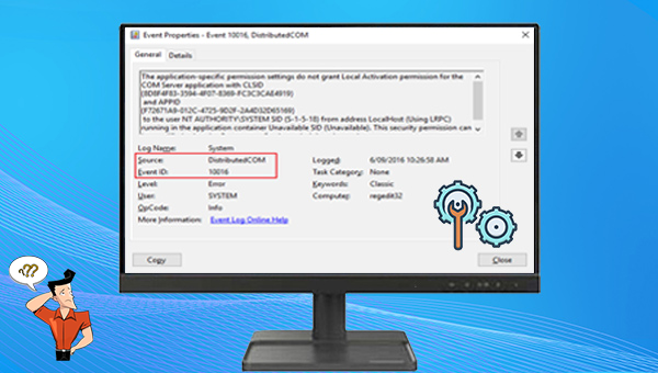 erreur DistributedCOM 10016 sur Windows 10