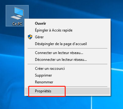 propriétés de ce PC