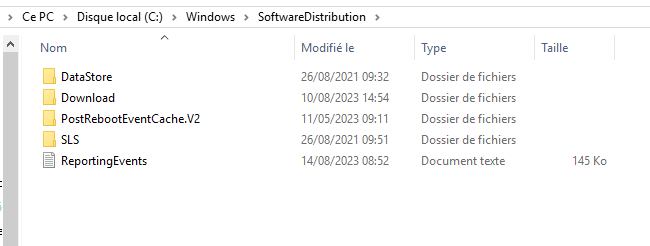 dossier softwaredistribution