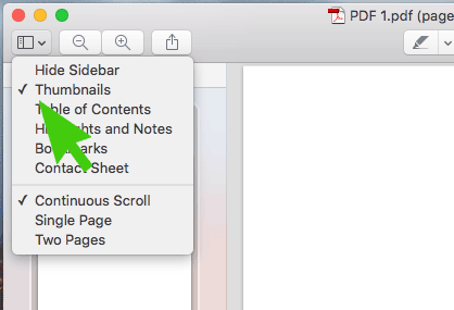 aperçu du document PDF sur Mac