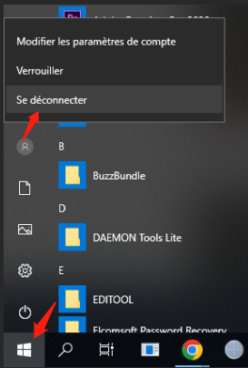 déconnecter un compte