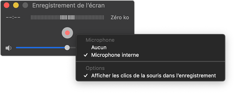 enregistrement de l'écran sous Mac