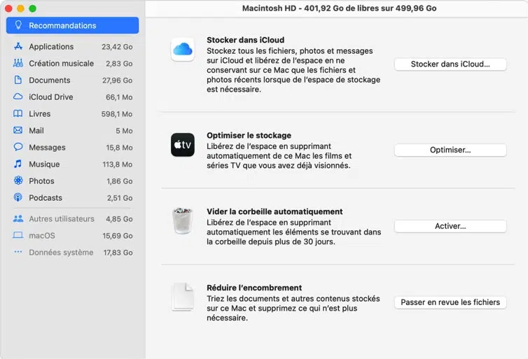 vérifier les applications installées sur Mac