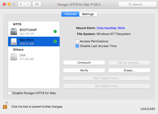 Paragon NTFS for Mac pour effacer un disque