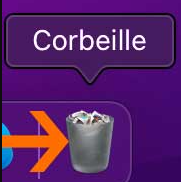 cliquer sur l'icône Corbeille