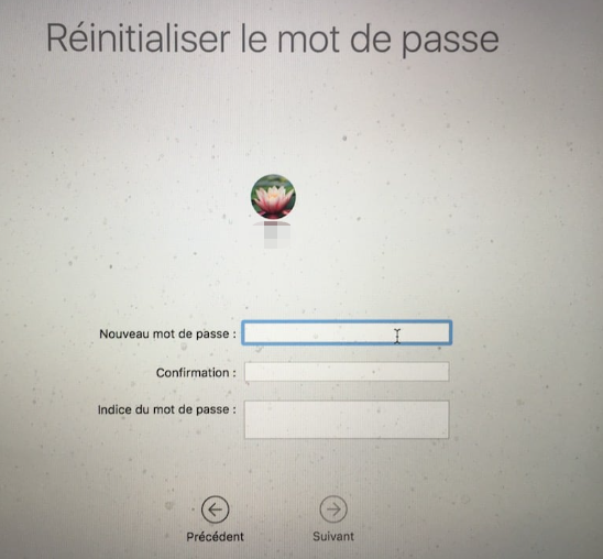 réinitialiser le mot de passe sur Mac