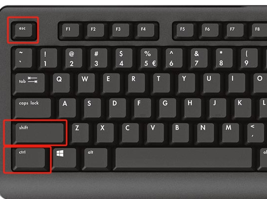 touches ctrl shift esc sur le clavier