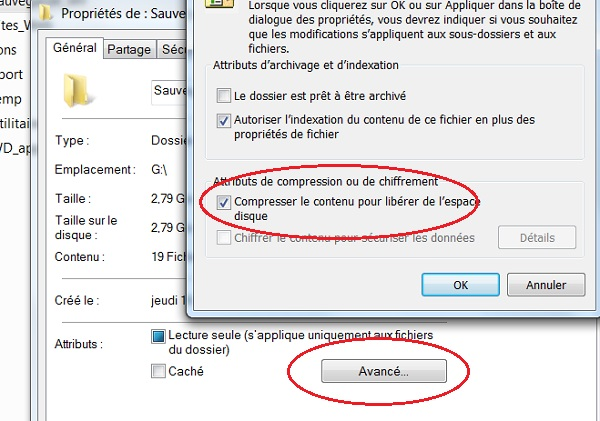 Compresser le contenu pour économiser de l’espace disque