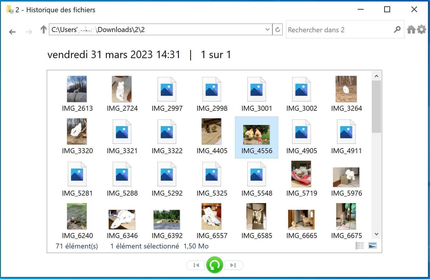 Historique des fichiers Windows
