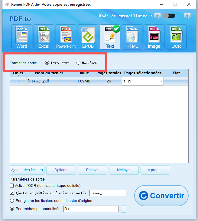 convertir pdf en txt ou markdown