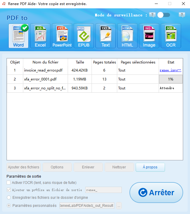 résultat de conversion pdf vers word