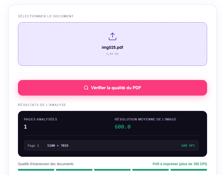 vérificateur dpi pdf