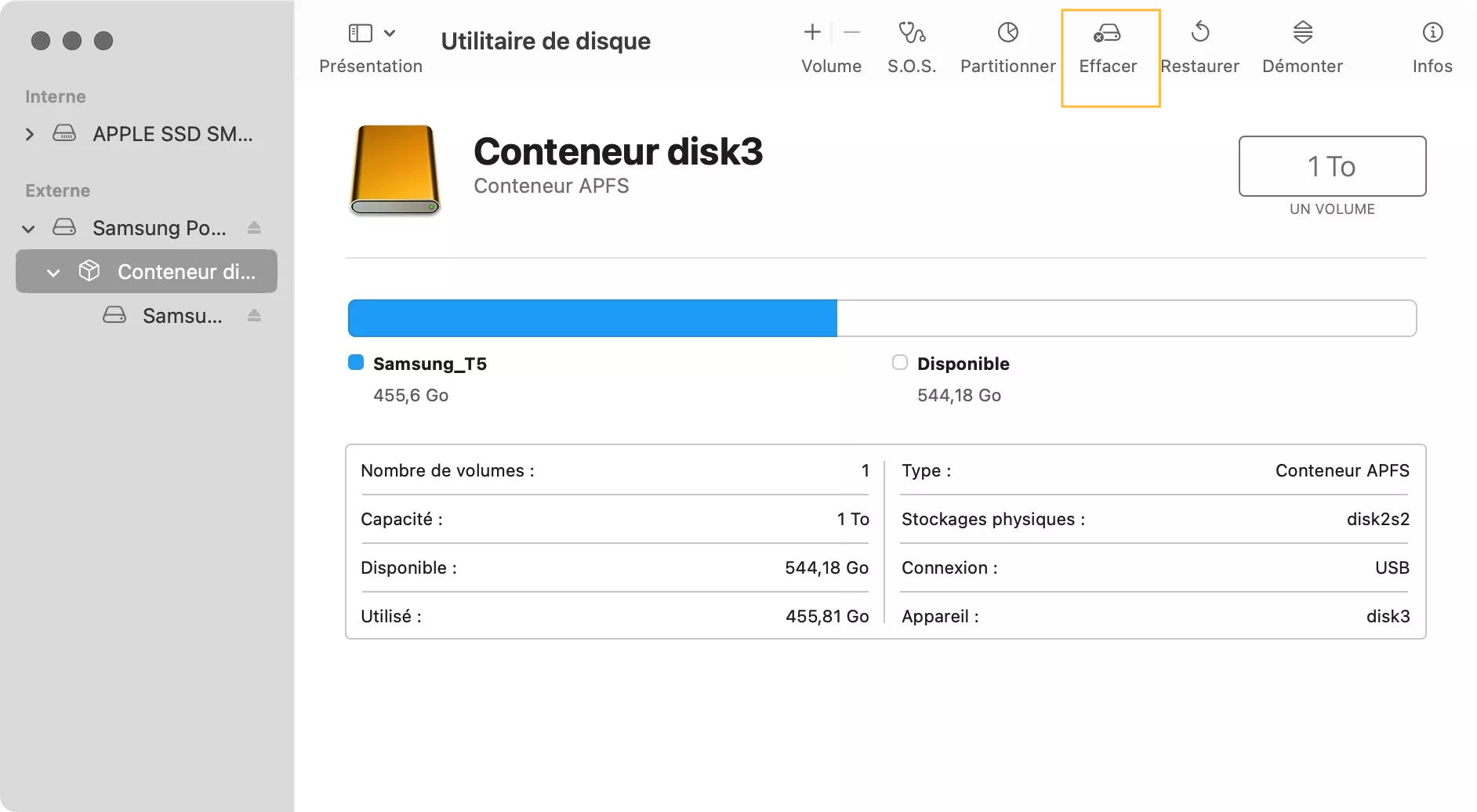 effacer le disque dur lorsqu’il n’apparaît pas sur macOS