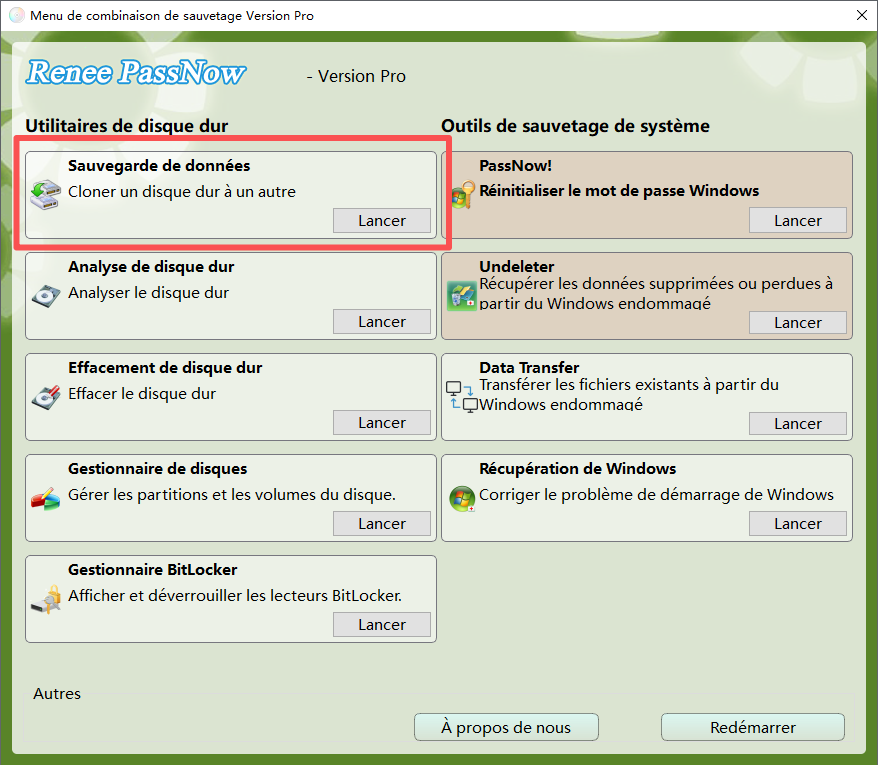 clonage de disque Renee PassNow